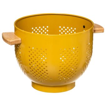Metal Colander 20cm - Mustard yellow