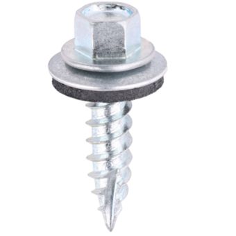 Metal to Timber Screws – Hex Head with EPDM Washer – 6.3 x 25mm I 100 Pack