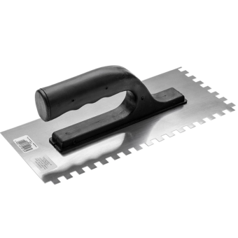 Notched Metal Trowel 130x270mm 8mm Teeth Stainless Steel