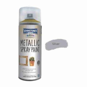 Johnstones Revive Gloss Spray Paint 400ml - Silver