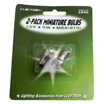 Lloytron 12V 5W MES E10 Miniature Bulbs – 2 Pack