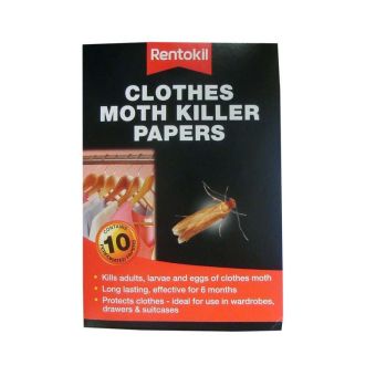 Rentokil Clothes Moth Killer Papers Pack of 10