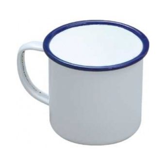 Falcon Enamel White Mug - 9cm