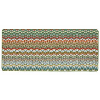 Candy Multi Green Zig Zag Runner 67x150cm I Non-Slip Washable