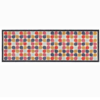 My Retro Clover Doormat & Runner 50 x 150cm Washable Non Slip Colourful Indoor Runner