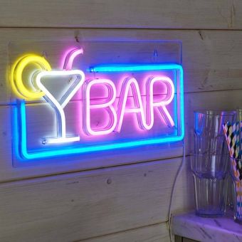 NeonEsque Cocktail Bar LED Neon Sign | USB Powered Low Voltage Wall Light