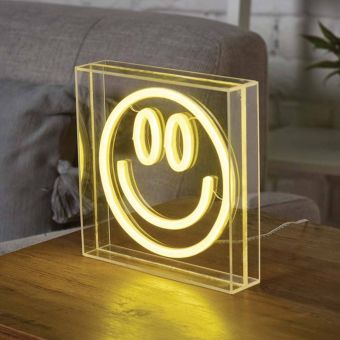 NeonEsque Smiley LED Neon Sign | USB Powered Low Voltage Freestanding Light