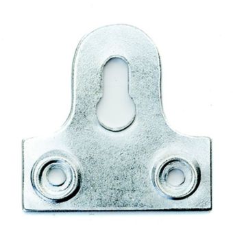 Nickel Plated Slotted Glass Plate for Picture and Mirror Hanging - 38mm