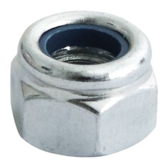 Timco M16 Nylon Lock Nuts Type P Zinc Plated – Pack of 2 Metric Nylon Nuts