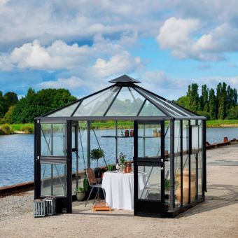 Juliana Oasis Greenhouse 9ft x 9ft (Anthracite & Black)