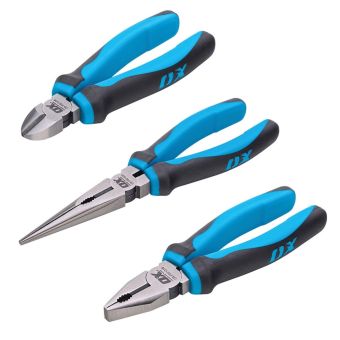 OX Pro 3 Piece Plier Set I Professional-Grade Strength, Comfort and Control