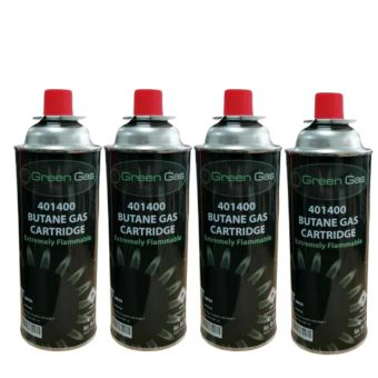 Green Gas Bayonet Butane Gas Cartridge - 220g I Pack of 4