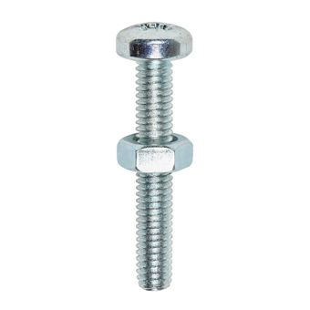 Timco 32pc M4x20 Pan Machine Screw & Hex Nut