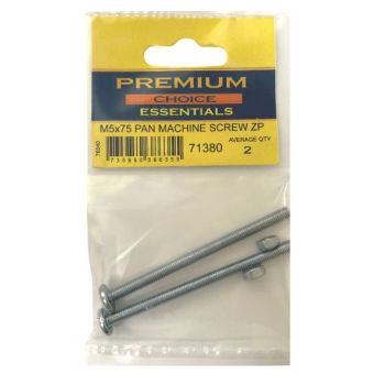 Pan Machine Screw - M5 X 75mm