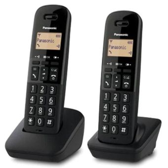 Panasonic KX-TGB612 Twin Cordless DECT Phones with Nuisance Call Block, Enhanced Volume and Answering Machine – Black