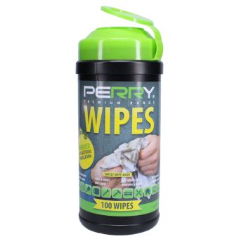 Perry Premium Anti-Bacterial Wipes Tub of 100 – Kills 99.9% of Bacteria