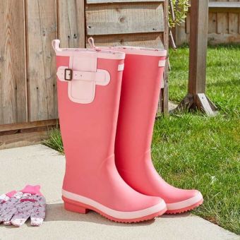 Flamboya Flamingo Rubber Wellingtons Size 5