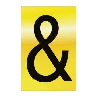 Polished Gold Effect Character '&' 75mm