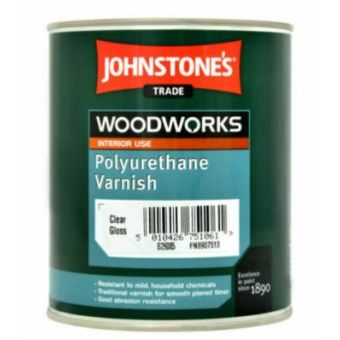 Johnstone's Clear Varnish Gloss Polyurethane Interior - 750ml