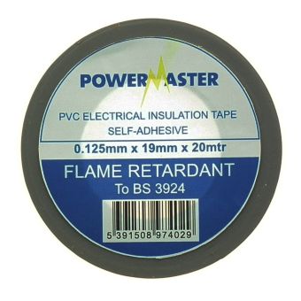 Power Master Grey Electrical Insulating Tape 20m x 19mm for Secure Wiring and Repairs