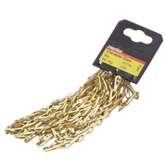 Premier Brass Chandelier Chain 2.5m 0.5mm x 17mm I Light Duty