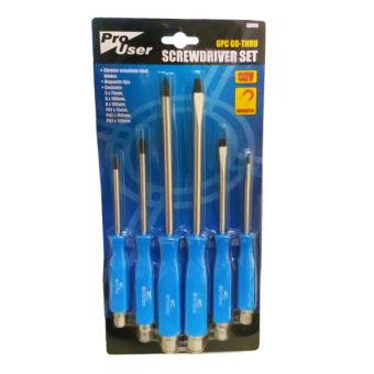 Pro User 6 Piece Go-Thru Screwdriver Set