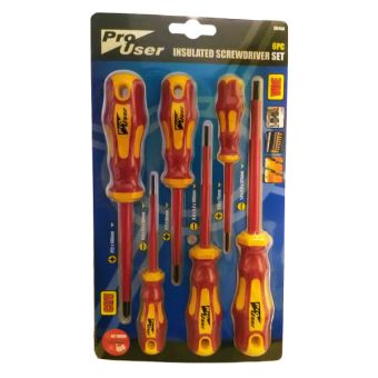 Pro User Insulated Screwdriver Set - 6 Piece