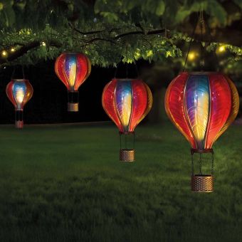 Rainbow Flaming Balloon Mini | Solar Powered Outdoor Flame Effect Light I Each