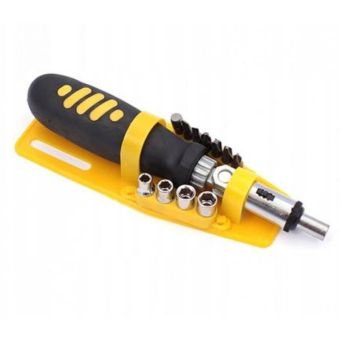 Screwdriver bit with Reversible Ratchet - 12pce