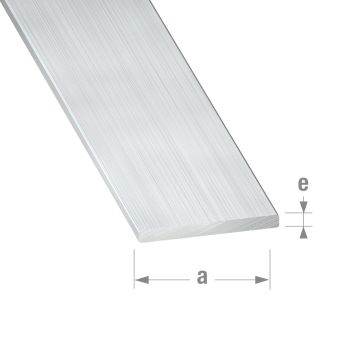 Raw Aluminium Flat Profile 30 x 2mm x 2m