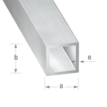 Raw Aluminium Square Tube - 16mm x 16mm x 1.5mm x 1m