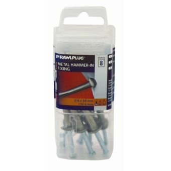 Rawlplug Metal Hammer Fixing 6 x 50mm - 8 Pack