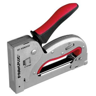 Rawlplug Heavy-Duty Manual Hand Stapler for Upholstery, Wood, Fabric and Decorative Work – Adjustable Power, Folding Handle, 6-14mm Staple Size