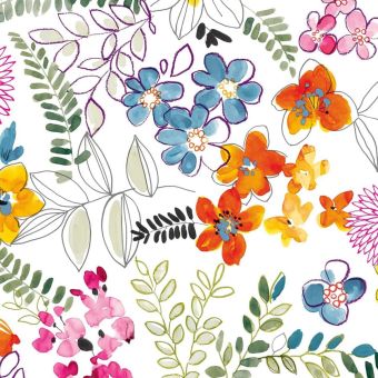 Readymade Round Tablecloth Bright Flowery 160cm