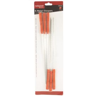 Redwood Metal Skewers - Pack of 6