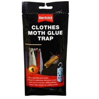 Rentokil Clothes Moth Glue-Trap | Pheromone Lure, Lasts Up to 3 Months, Wardrobe & Storage Use