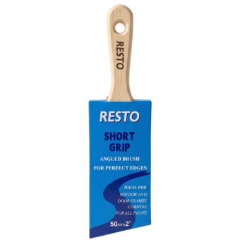 Resto Short Grip Angled Paint Brush 50mm for Edges & Corners
