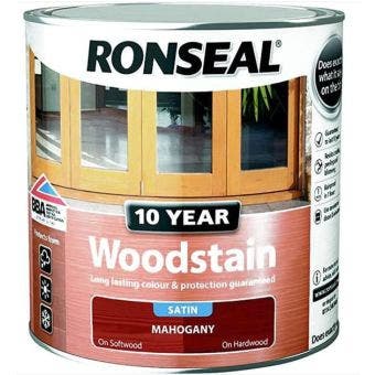 10 Year Ronseal Woodstain - Mahogany 2.5L