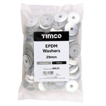 29mm EPDM Roofing Washers Aluminium I Pack of 100
