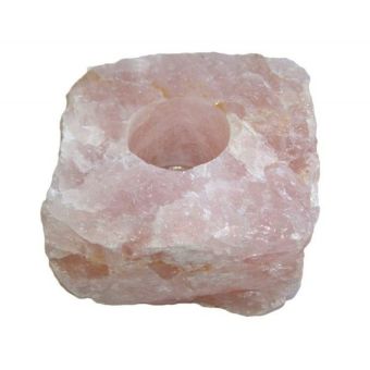 Rose Quartz Tealight Holder B Grade