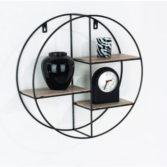 Core Loft Wire Round Wall Shelf