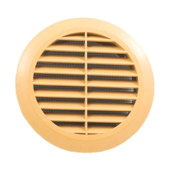 Round Ventilation Grille 100mm with mesh - Beige