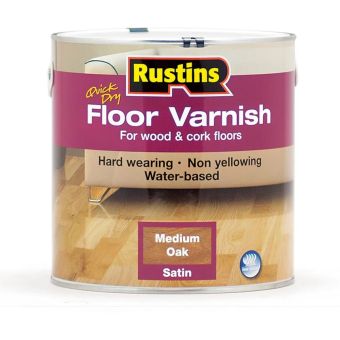 Rustins Floor Varnish Satin - Medium Oak 2.5L