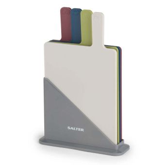 Salter 4 Piece Multi-Colour Chopping Board Set