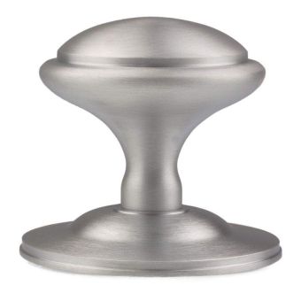 Satin Chrome Round Centre Door Knob