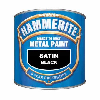 Hammerite Direct To Rust Metal Paint - Smooth Black 250ml