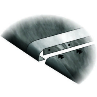 Black Straight Worktop Jointing Section - 40mm