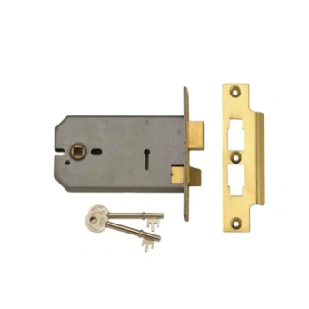 Union 2077 - 3 Lever Horizontal Mortice Lock 6" CHROME STRIKE PLATE