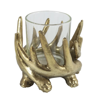 Antler tealight holder Gold - Small