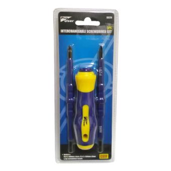 Pro User 3 Piece Interchangeable Screwdriver Set
